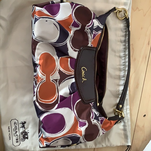 Coach “Ashley” Scarf Print Hobo Shoulder Bag - Picture 2 of 3